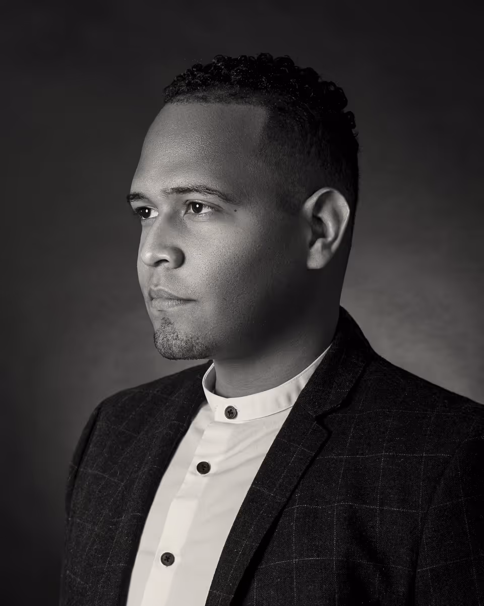 Eduardo Almonte, studio portrait.